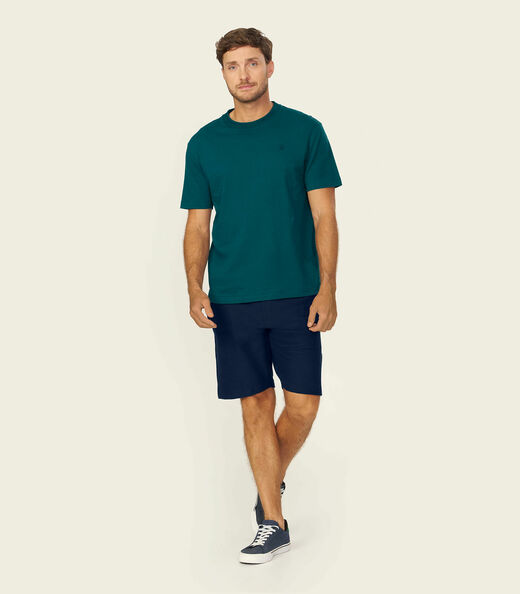 Camiseta Masculina Meia Malha Texturizada Diametro Verde