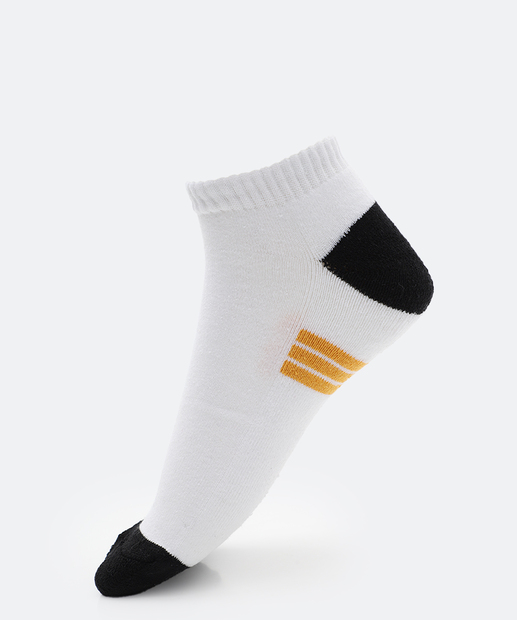 Kit 3 Pares Meias Masculina Cano Curto MR Branco