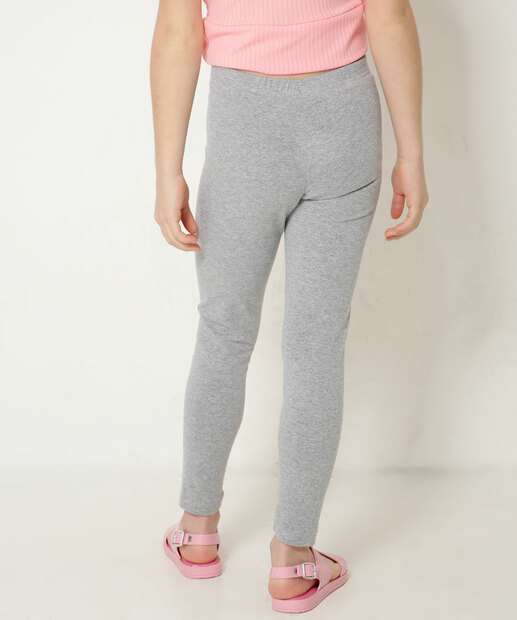 Calça Infantil Legging Básica Cotton Tam 4 a 10