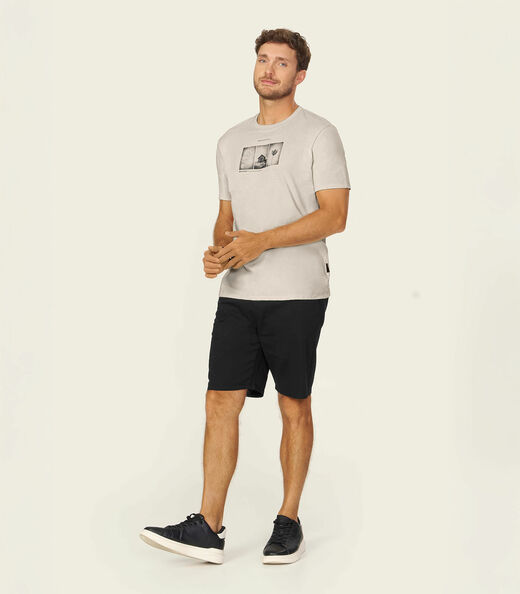 Bermuda Masculina Em Sarja Diametro Preto