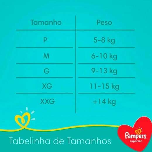 Kit 3 Fraldas Pampers Supersec Pacotão Econômico G - 78 Tiras