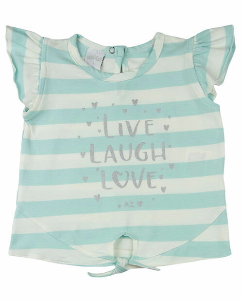 Conjunto Infantil Cotton Listrado Índigo Live Laugh Love - Verde