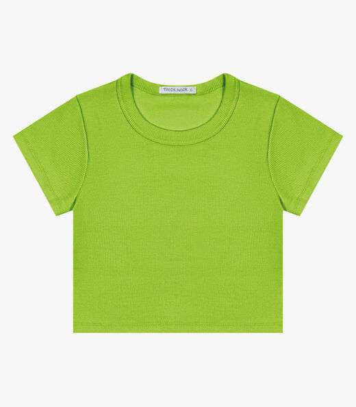 Image_Blusa Cropped Infantil Ribana Canelada Trick Nick Verde