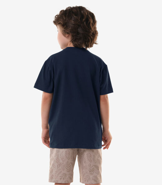 Conjunto Infantil Camiseta Com Bermuda Trick Nick Azul