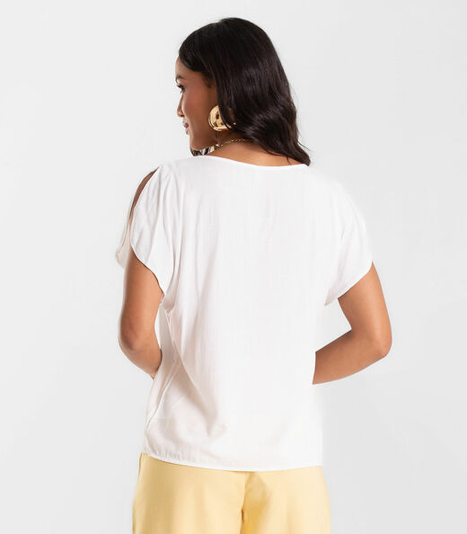 Blusa Feminina Tecido de Viscose Rovitex Bege
