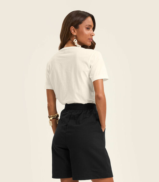 Camiseta T-Shirt em Meia Malha Rovitex Bege