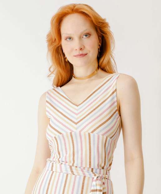 Image_Blusa Feminina Listrada Sem Manga Marisa Off White