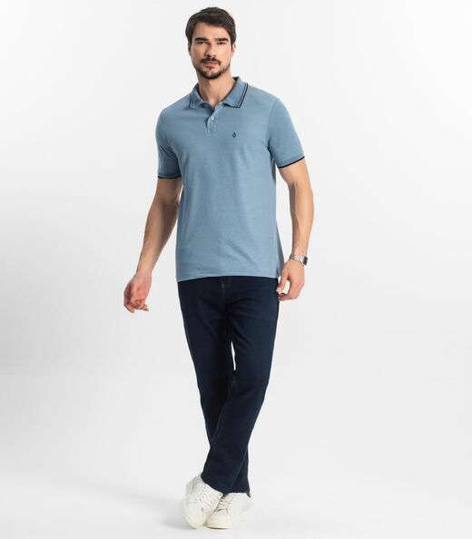 Polo Masculina Diametro Azul