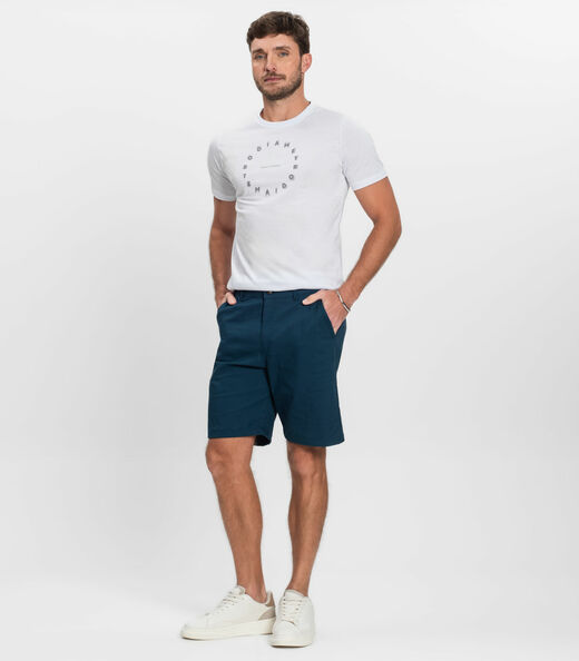 Bermuda Masculina em Sarja Diametro Azul
