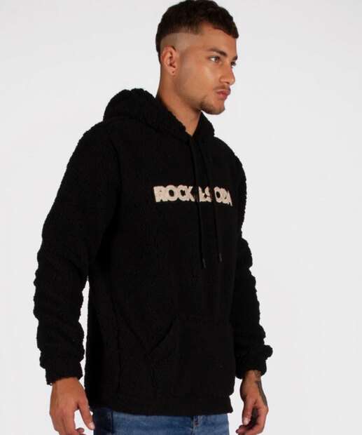 Blusão Masculino Moletom Estampa Frase Rock & Soda 