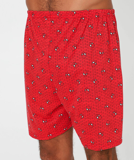 Pijama Masculino Homem Aranha Manga Curta Marvel Azul