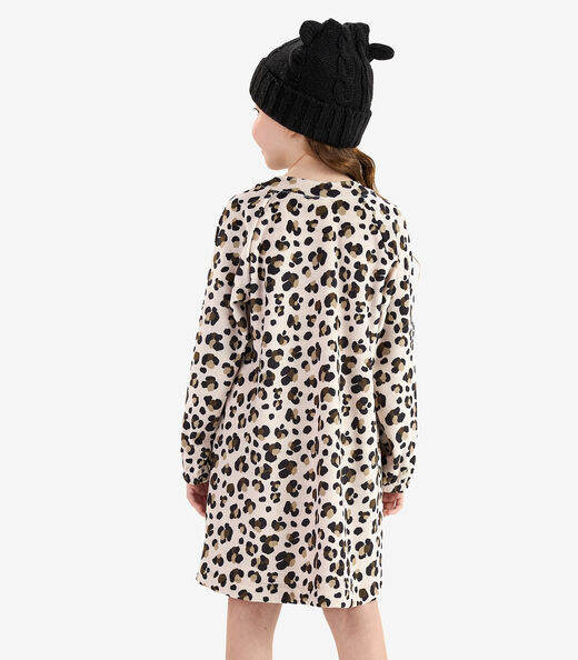 Vestido em Fleece Comfort Rovi Kids Bege