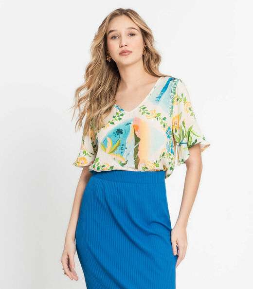 Image_Blusa Feminina Estampada Infinita Cor Bege