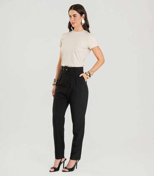 Blusa Feminina Manga Curta Dianna Bege