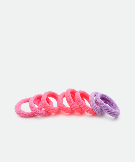 Kit 16 Peças Presilhas E Elásticos De Cabelo Infantil Marisa Roxo