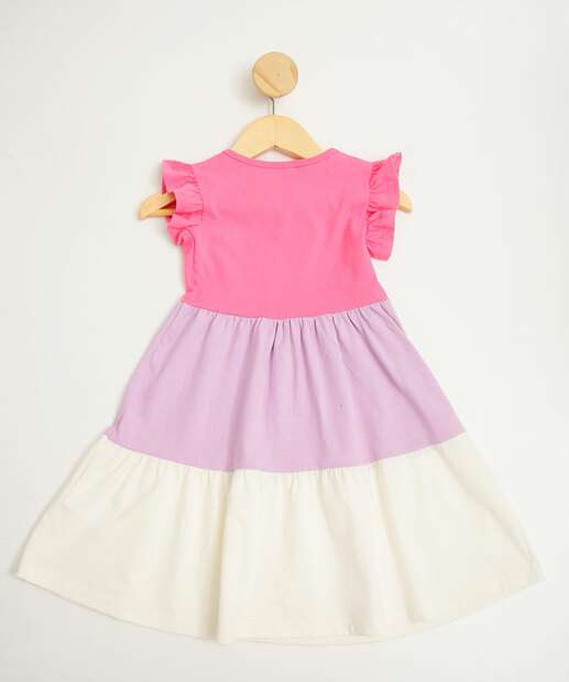 Vestido Infantil Recorte Babado Marisa Tam 1 a 4