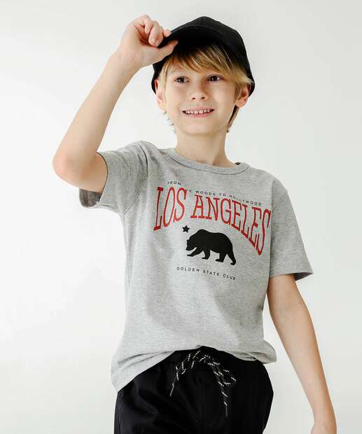 Camiseta Infantil Estampa Frontal MR Tam 4 a 10