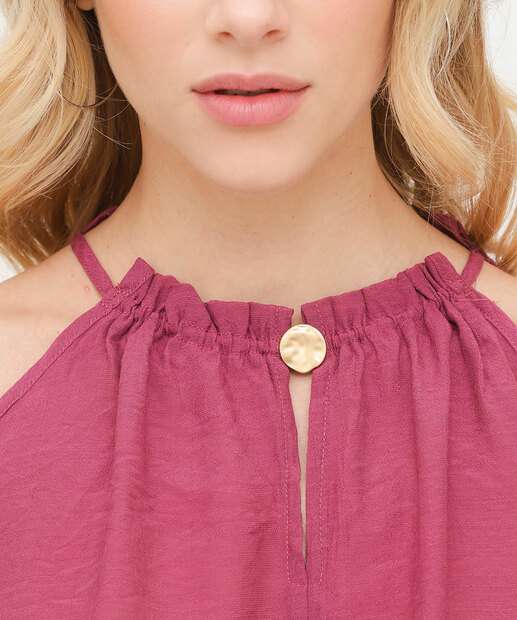 Blusa Regata Feminina Halter Neck Marisa 