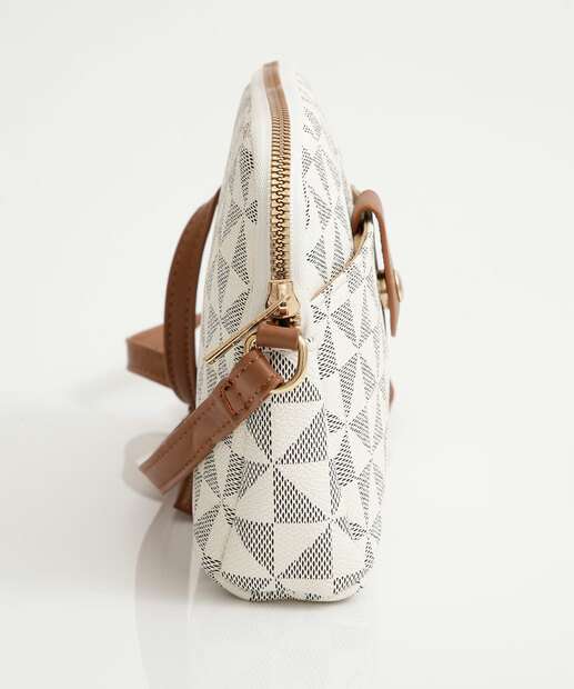 Bolsa Transversal Crossbody Feminina Marisa Bege