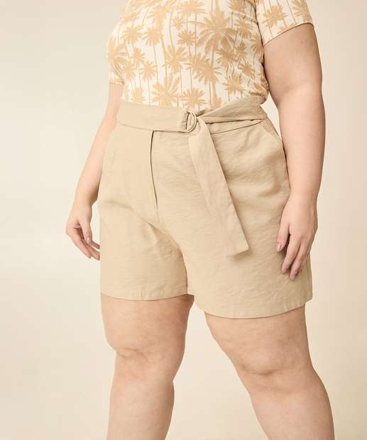 Bermuda Plus Size Feminina Amarração Marisa