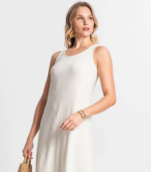 Vestido Longo Feminino Endless Bege