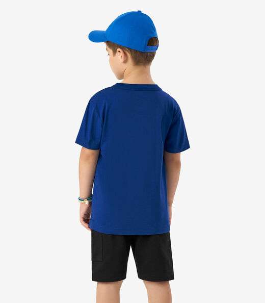 Conjunto Infantil Machão com Bermuda Rovi Kids Azul