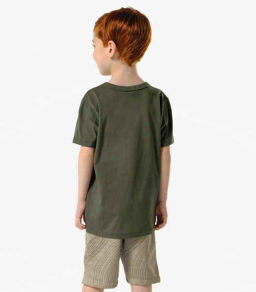 Conjunto Camiseta Com Bermuda Trick Verde