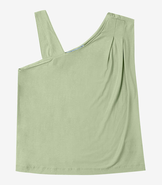 Regata Feminina em Viscose Creponada Endless Verde