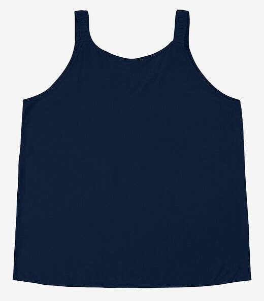 Regata Feminina Plus Size Infinita Cor Azul