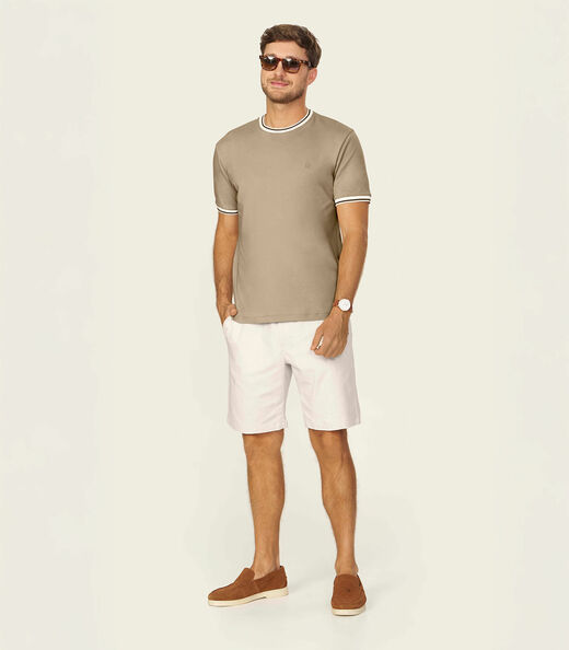 Bermuda Masculina Bengaline Nature Diametro Bege