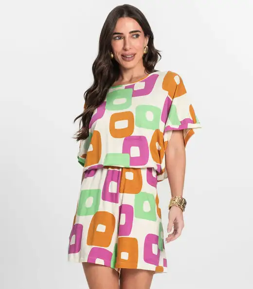 Macaquinho Feminino Infinita Cor Rosa