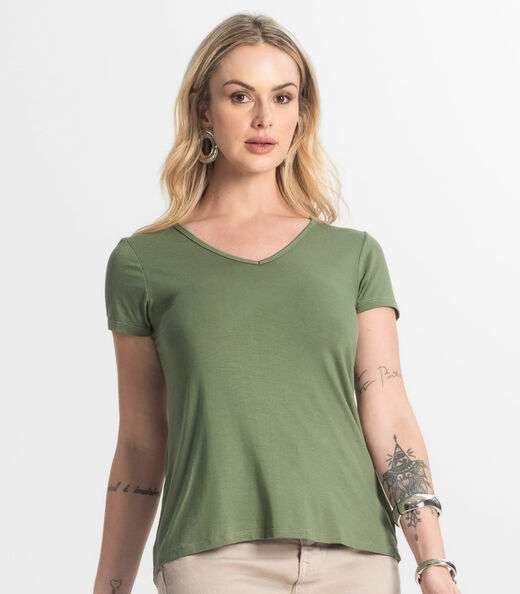 Blusa Feminina Básica Select Verde