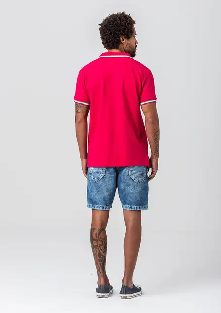 Camiseta Polo Rock e Soda Masculina