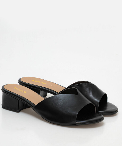 Tamanco Feminino Salto Grosso Preto