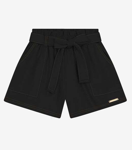Image_Shorts Infantil em Moletinho Denim Trick Nick Preto
