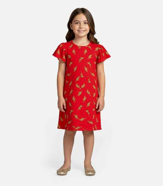 Image_Vestido Infantil Feminino Estampado Select Vermelho