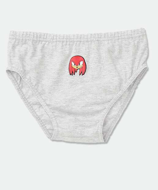 Kit 3 Cuecas Infantil Sonic Tam 2 a 12