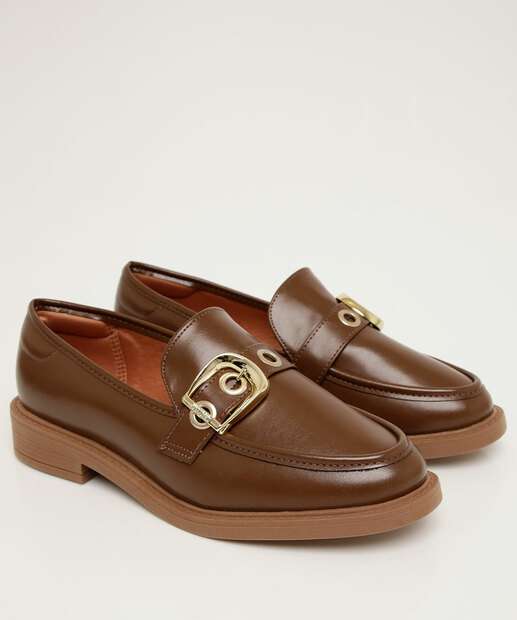 Mocassim Loafer Feminino Fivela Vizzano