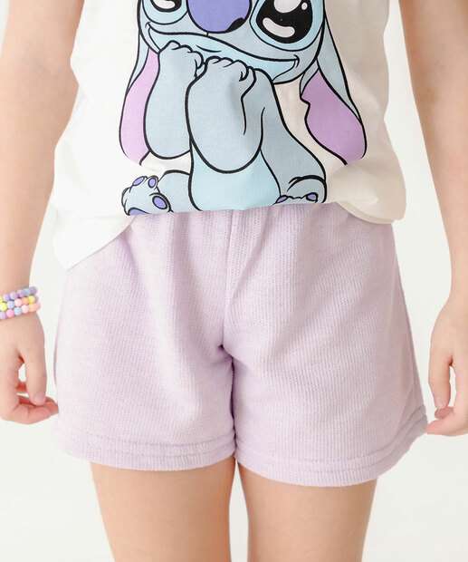 Conjunto Infantil Estampa Stitch Disney Tam 4 a 10