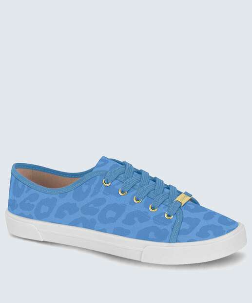 Tênis Casual Feminino Animal Print Moleca 