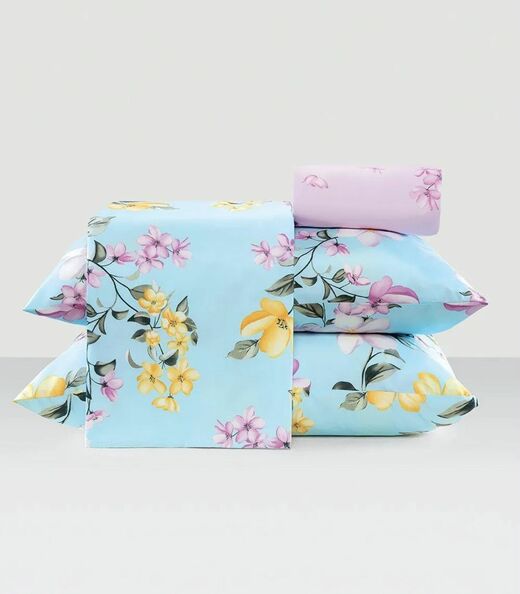 Image_Jogo de Cama 150 Fios Casal 4 Peças Lar E Lazer Azul