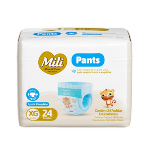 Image_Kit 2 Fraldas Mili Lovecare Pants Jumbo (Xg) 24 Unidades cada