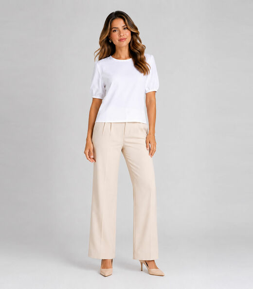 Blusa Feminina Em Tecido Henera Infinita Cor Branco