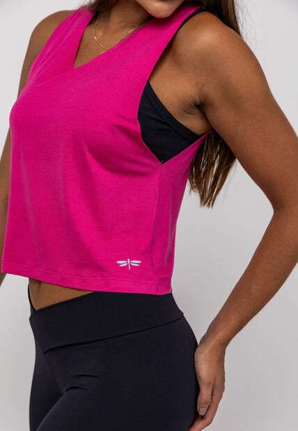 Regata Libélula Malha Rosa Salvatore Fashion