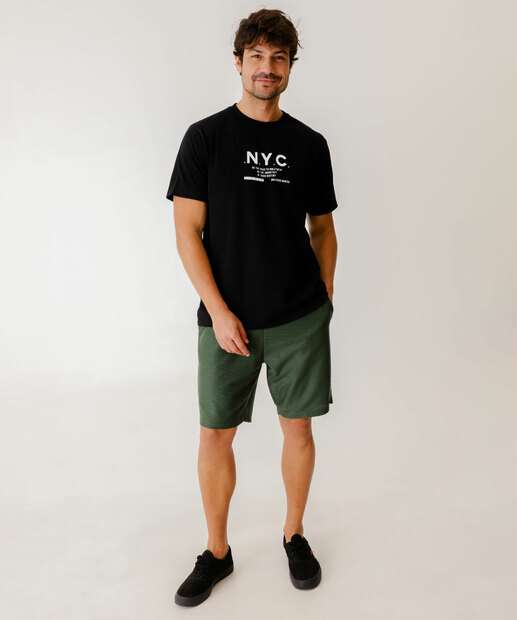 Camiseta Masculina Estampa Frase MR Preto