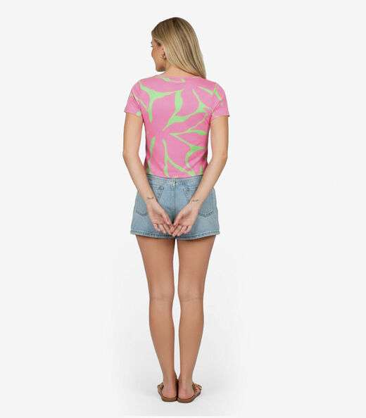 Blusa Feminina em Malha Visco Infinita Cor Rosa