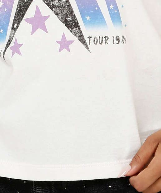 Blusa Feminina Estampa Guitarra Manga Curta Marisa