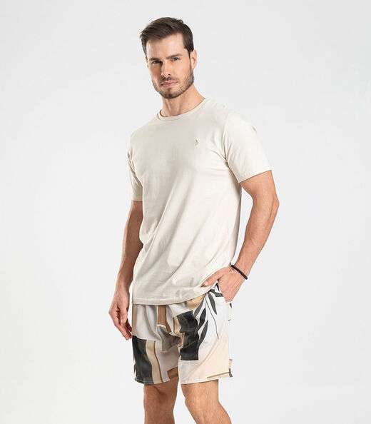 Image_Bermuda Masculina De Microfibra Long Bong Bege