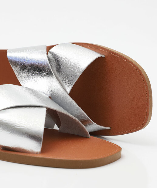 Rasteirinha Feminina Metalizada Marisa 413C346 Prateado