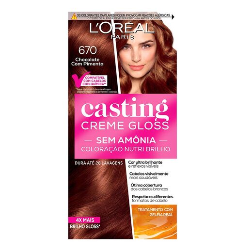 Image_Loreal Coloração Casting Creme Gloss L'Oréal Paris 670 Chocolate com Pimenta